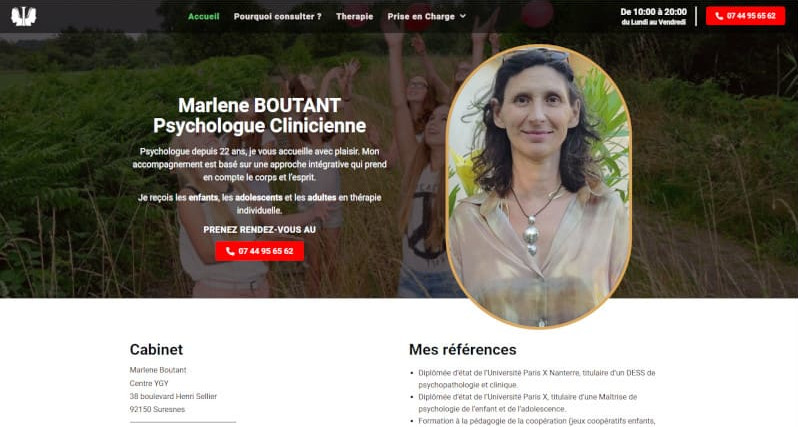 Création de site pour psychologue